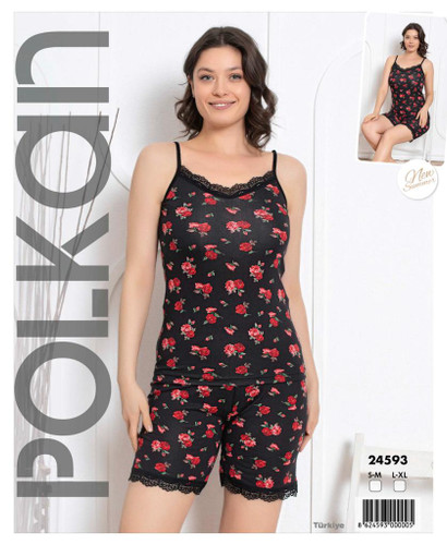 ست تاپ و شورتک دخترانه زنانه نخ پنبه اعلا ترکیه برند polkan 😍🇹🇷