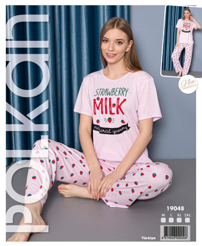 ست تیشرت و شلوار زنانه ترکیه برند polkan نخ پنبه اعلا 😍🇹🇷