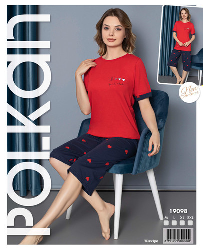 ست تیشرت و شلوارک زنانه نخ پنبه اعلا ترکیه برند polkan 😍🇹🇷