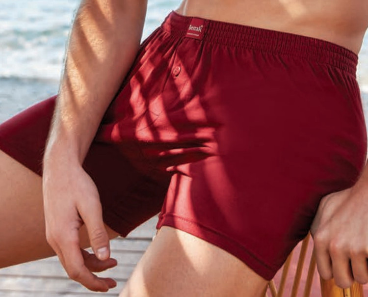 شورت پادار مردانه ترکیه برند Berrak 🇹🇷 مدل جلو دکمه