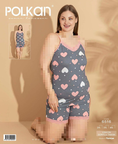 ست تاپ و شورتک زنانه سایز بزرگ نخ بامبو بسیار نرم و راحت و خنک