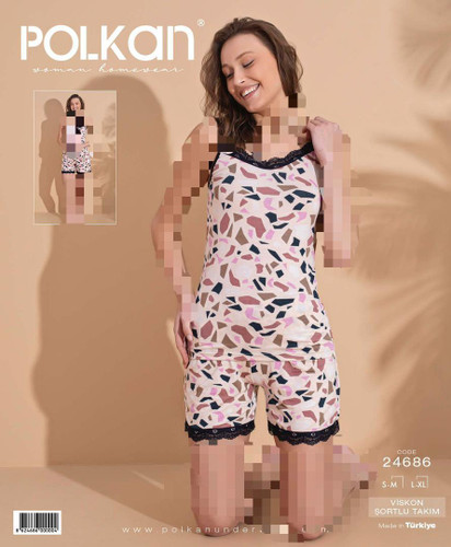 ست تاپ و شورتک زنانه سایز نرمال نخ بامبو بسیار نرم و راحت و خنک